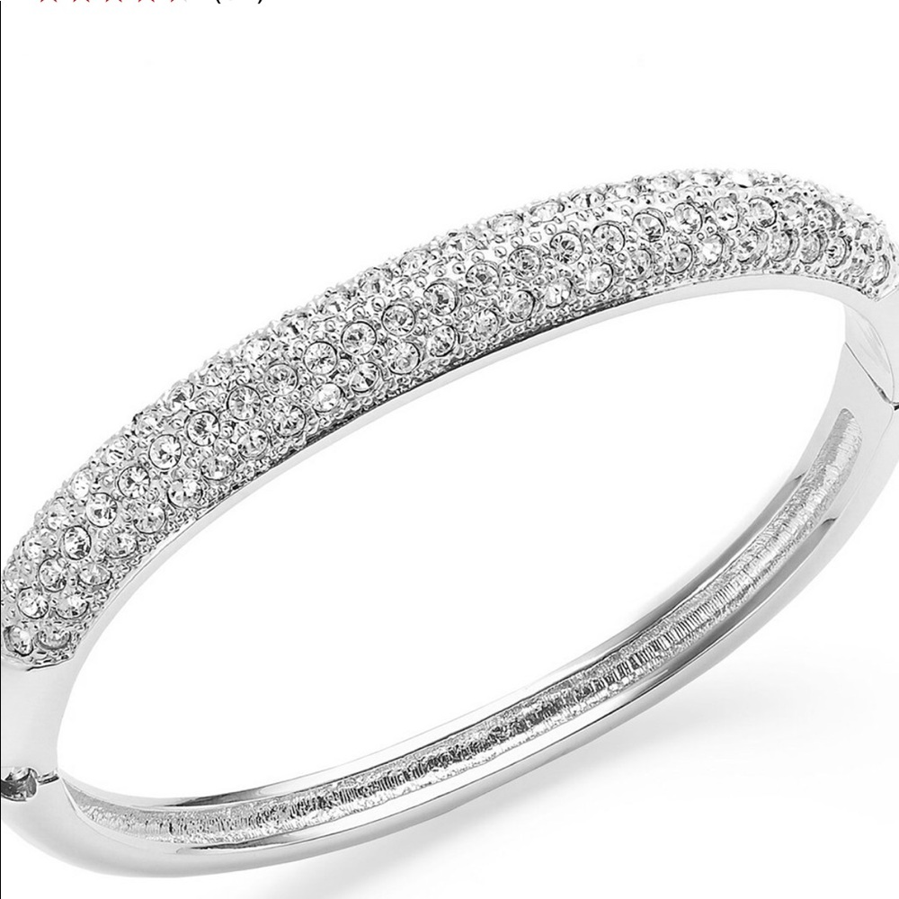 Charter Club Clear Glass Pavé Bangle